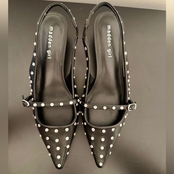 Madden Girl Studded Slingback Heels 9.5 - Picture 5 of 7